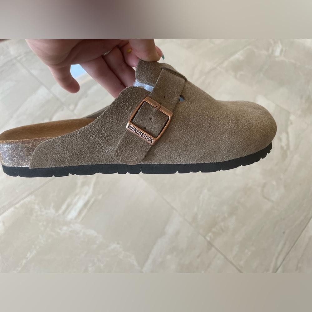 Birkenstock Boston Soft Footbed Suede Clogs